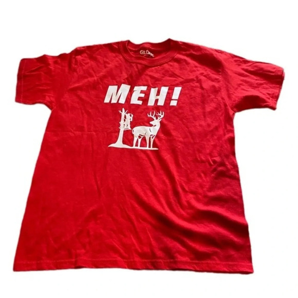 Red Youth Large Funny Deer Hunting Shirt​ - Picture 1 of 3